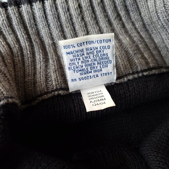 Old Navy Vintage 1/4 Zip Mock Neck Sweater (Black, M) Y2K - Picture 5 of 7